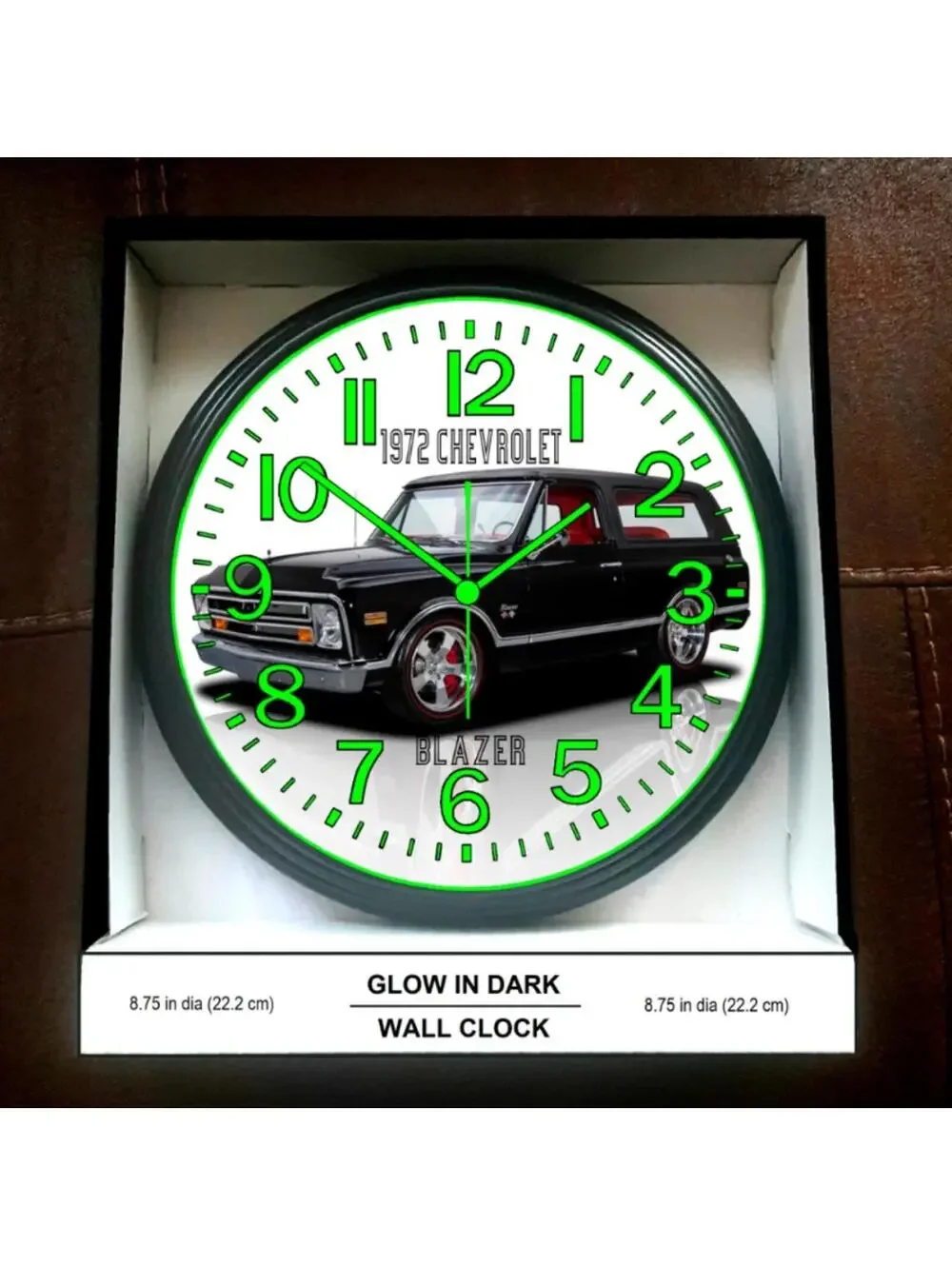 1972 Chevy Chevrolet K5 Blazer Glow In The Dark Wall Clock New!